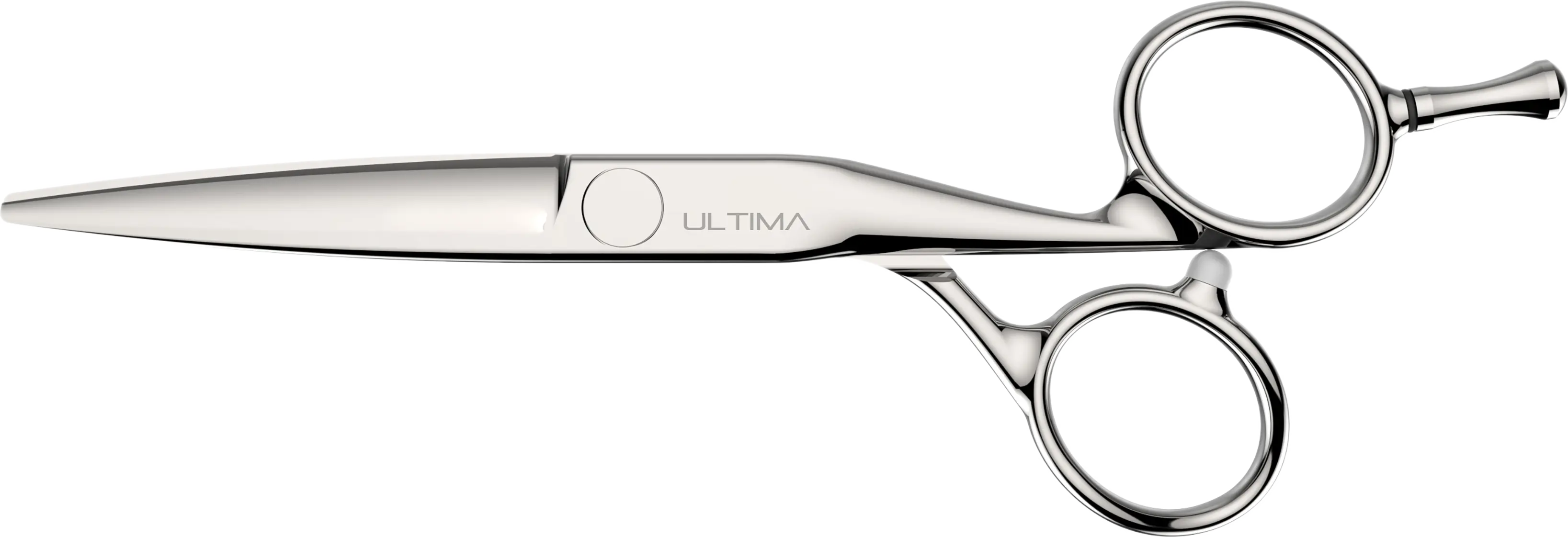 aristo-ultima-friseurschere-silber-mit-glatten-schneiden-und-fingerhaken-einzelansicht
