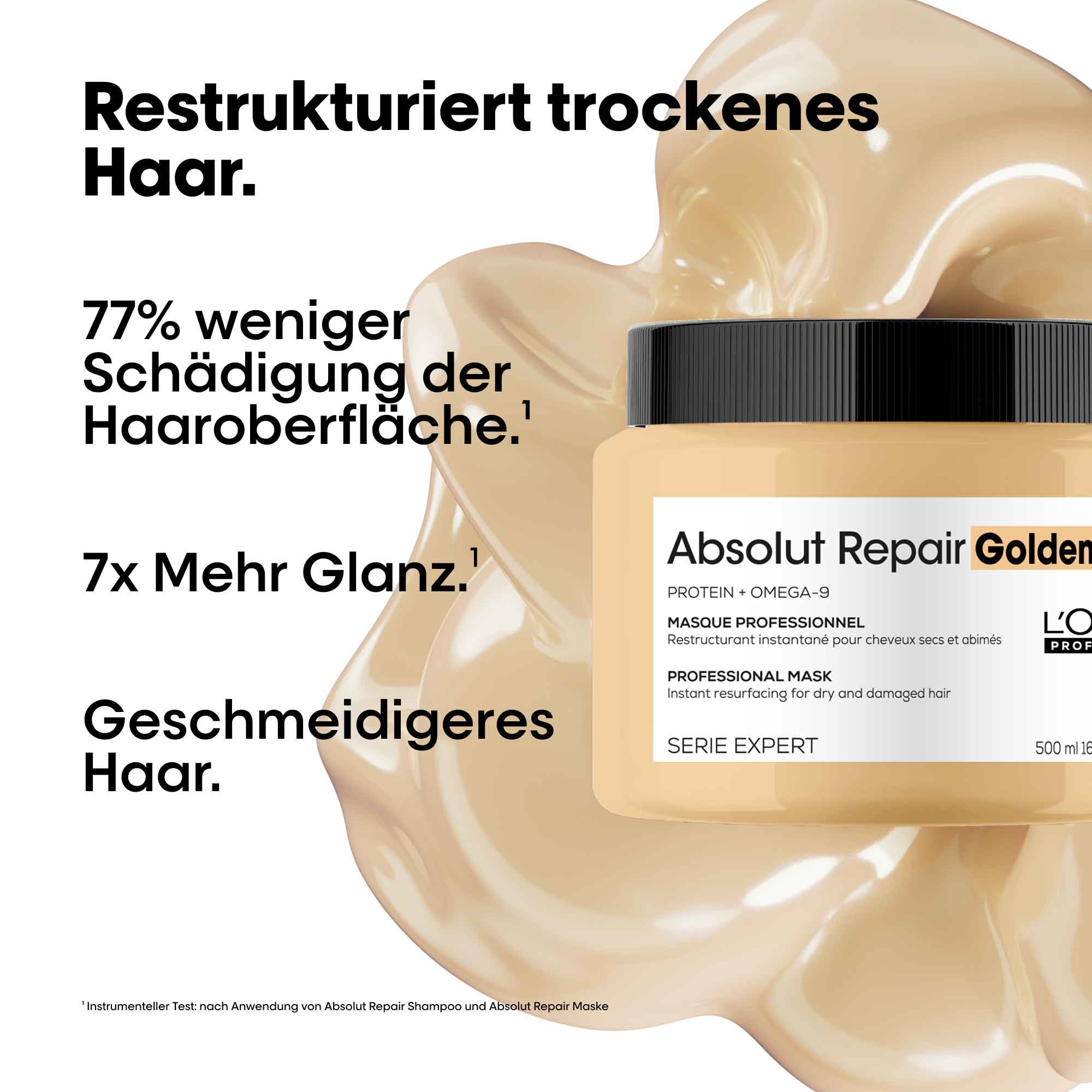 loreal-professionnel-absolut-repair-gold-maske-fuer-trockenes-und-geschaedigtes-haar-produktabbildung-mit-goldener-creme-und-text-zu-glanz-und-haarreparatur