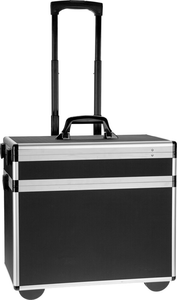 efalock-friseur-trolley-studio-go-vorderansicht-mit-integriertem-spiegel-und-schloss-und-ober-sowie-unterteil-in-schwarz-48,5-mal-42-mal-28-zentimeter