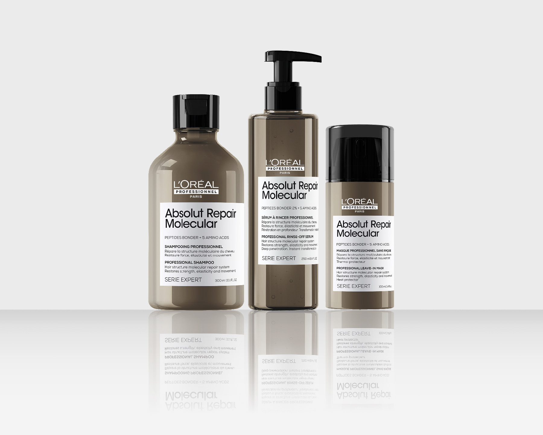 Loreal Absolut Repair Molecular Haarpflege mit Shampoo Serum und Leave-In loreal-professionnel-absolut-repair-molecular-haarpflege-serie-mit-shampoo-serum-und-leave-in
