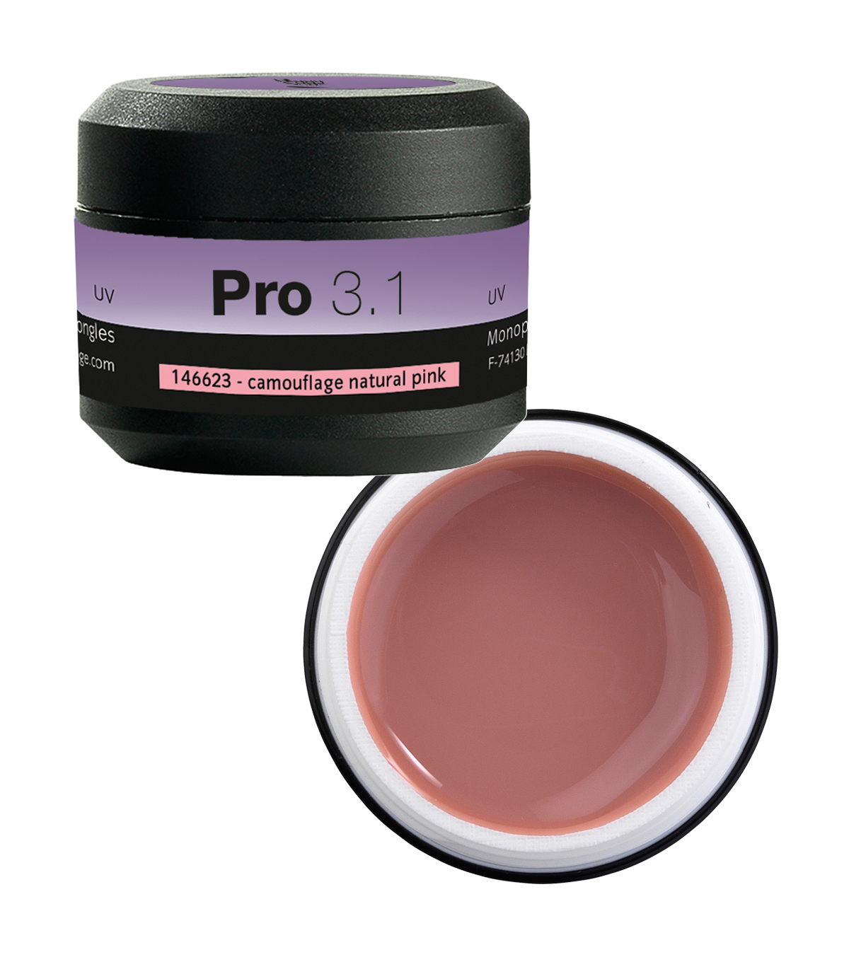 PS Pro 3.1 UV-Aufbaugel camouflage natural pink