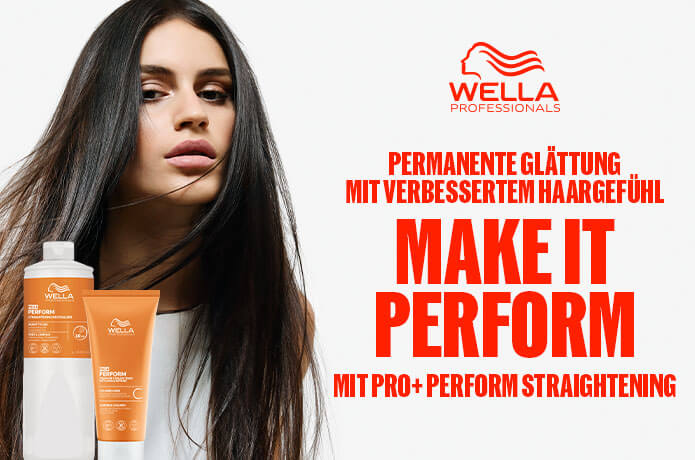 wella-pro-plus-perform-straightening-fuer-dauerhaft-glaettendes-modell-mit-glatten-haaren-produkte-slogan