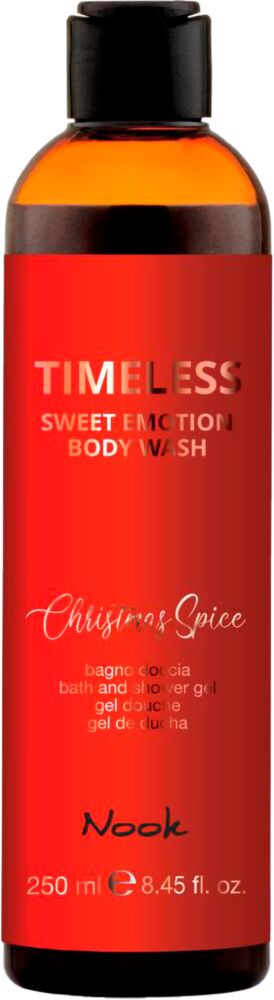 nook-timeless-sweet-emotion-body-wash-christmas-spice-250ml-duschgel-in-roter-flasche