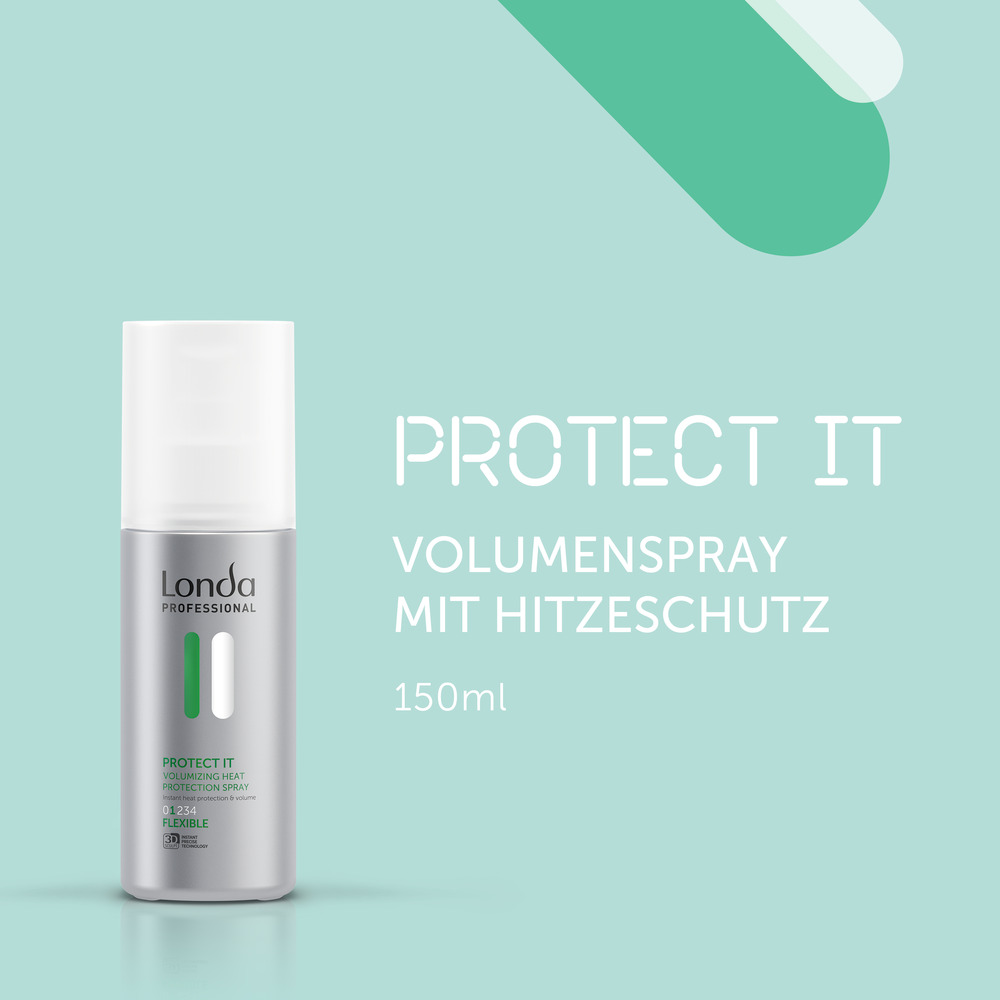 londa-professional-protect-it-volumenspray-mit-hitzeschutz-150ml-flasche-auf-tuerkisfarbenem-hintergrund-mit-weissem-text-und-gruenem-design londa-professional-protect-it-volumenspray-mit-hitzeschutz-150ml-flasche-auf-tuerkisfarbenem-hintergrund-mit-weissem-text-und-gruenem-design