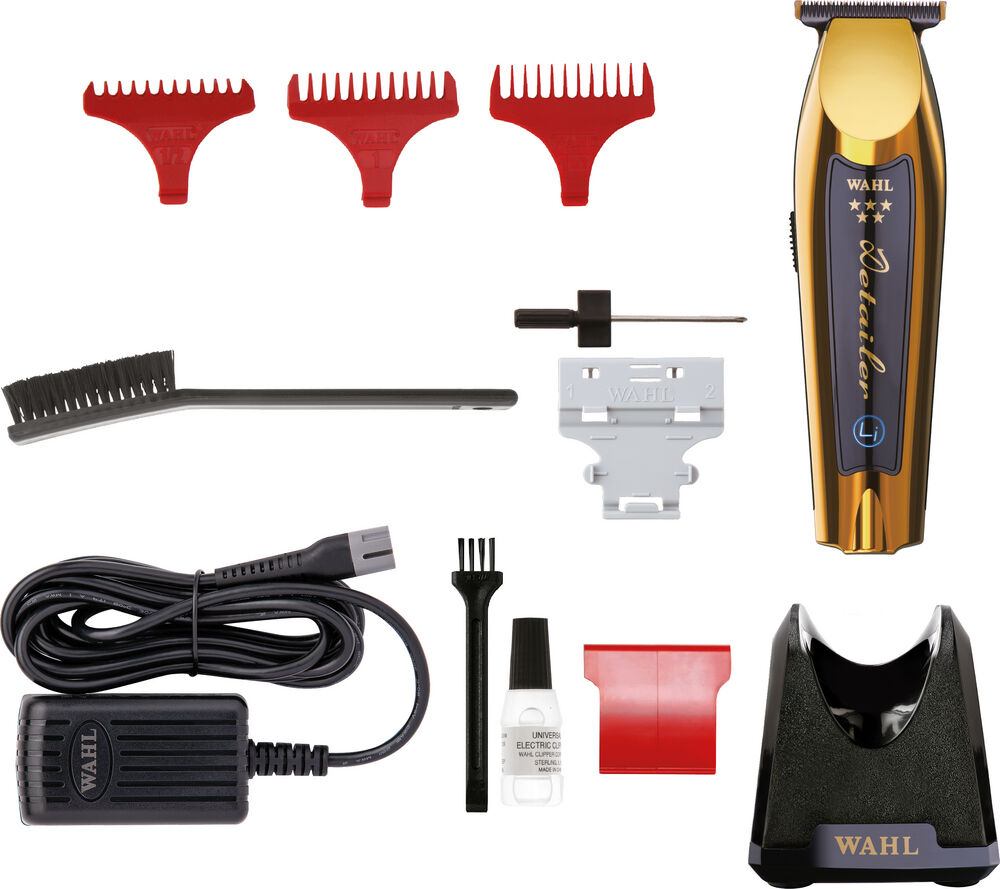 Wahl Haarschneidemaschine GOLD: Magic Clip Cordless + Detailer Trimmer + Handtuch