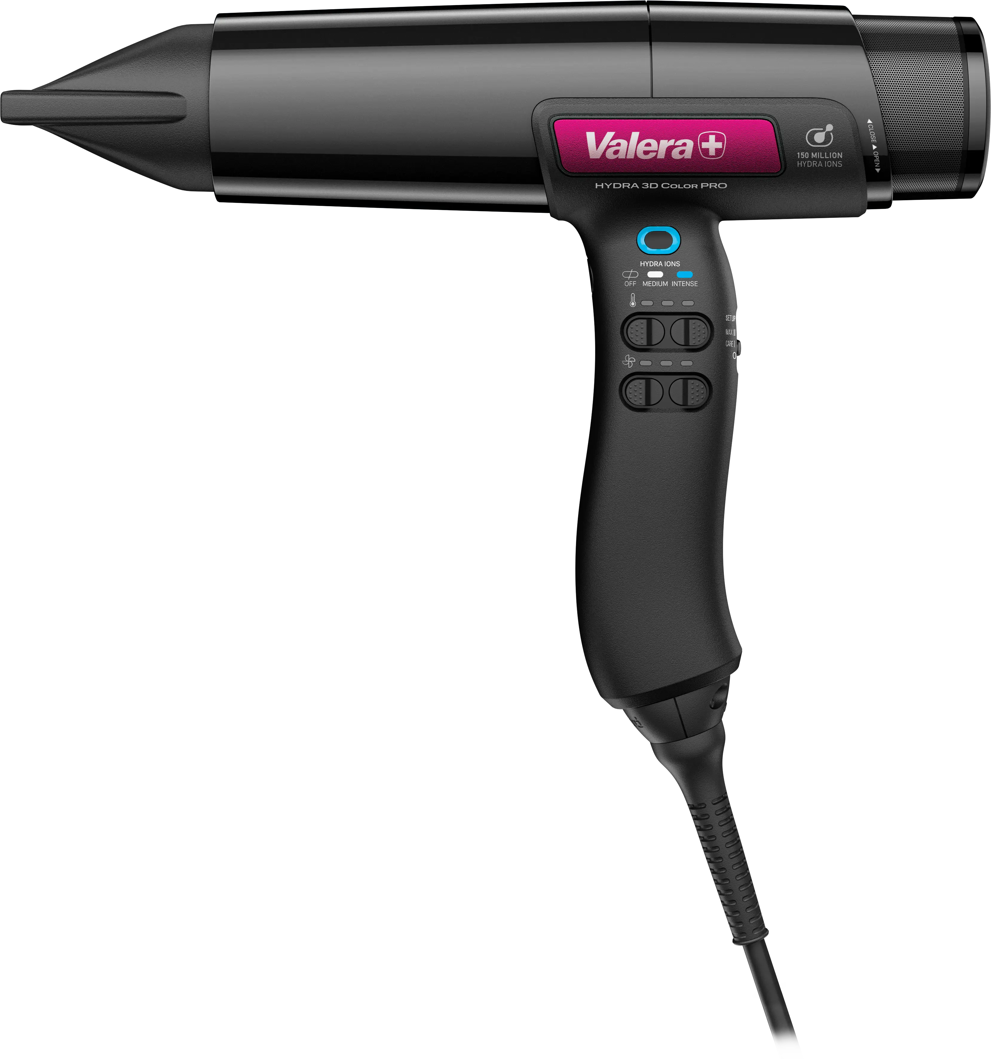 valera-hydra-3d-color-pro-multicare-haartrockner-in-schwarz-mit-foehnduese-und-separatem-diffusor
