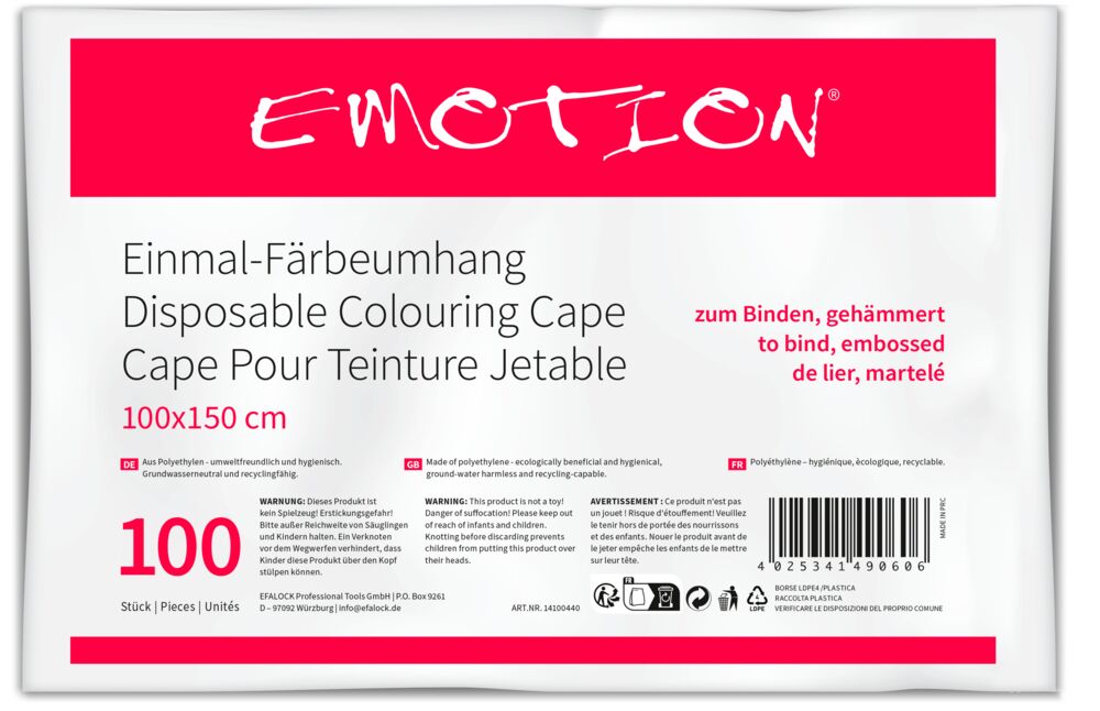 Einweg-Umhänge - 100 Stück  Einweg-Umhänge - 100 Stück