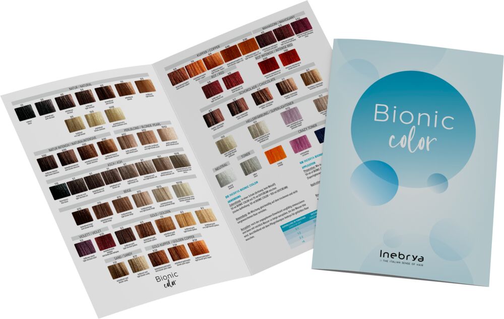 Inebrya Bionic Color gedruckte Farbkarte