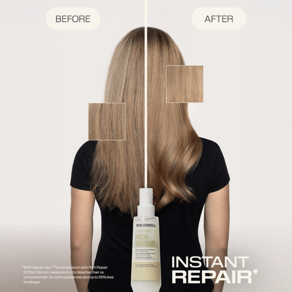 vorher-nachher-ergebnis-bei-blondem-haar-mit-goldwell-dualsenses-rich-repair-aufbau-serum-spray