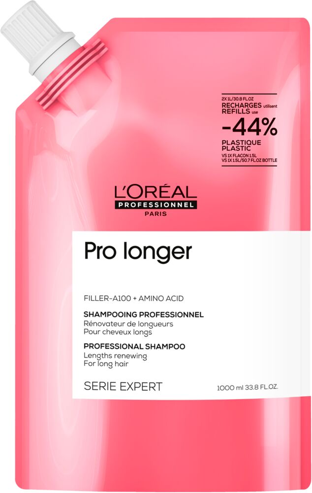 loreal-pro-longer-shampoo-in-pink-weisser-nachfuellbeutel-1000-ml-mit-weisser-verschlusskappe