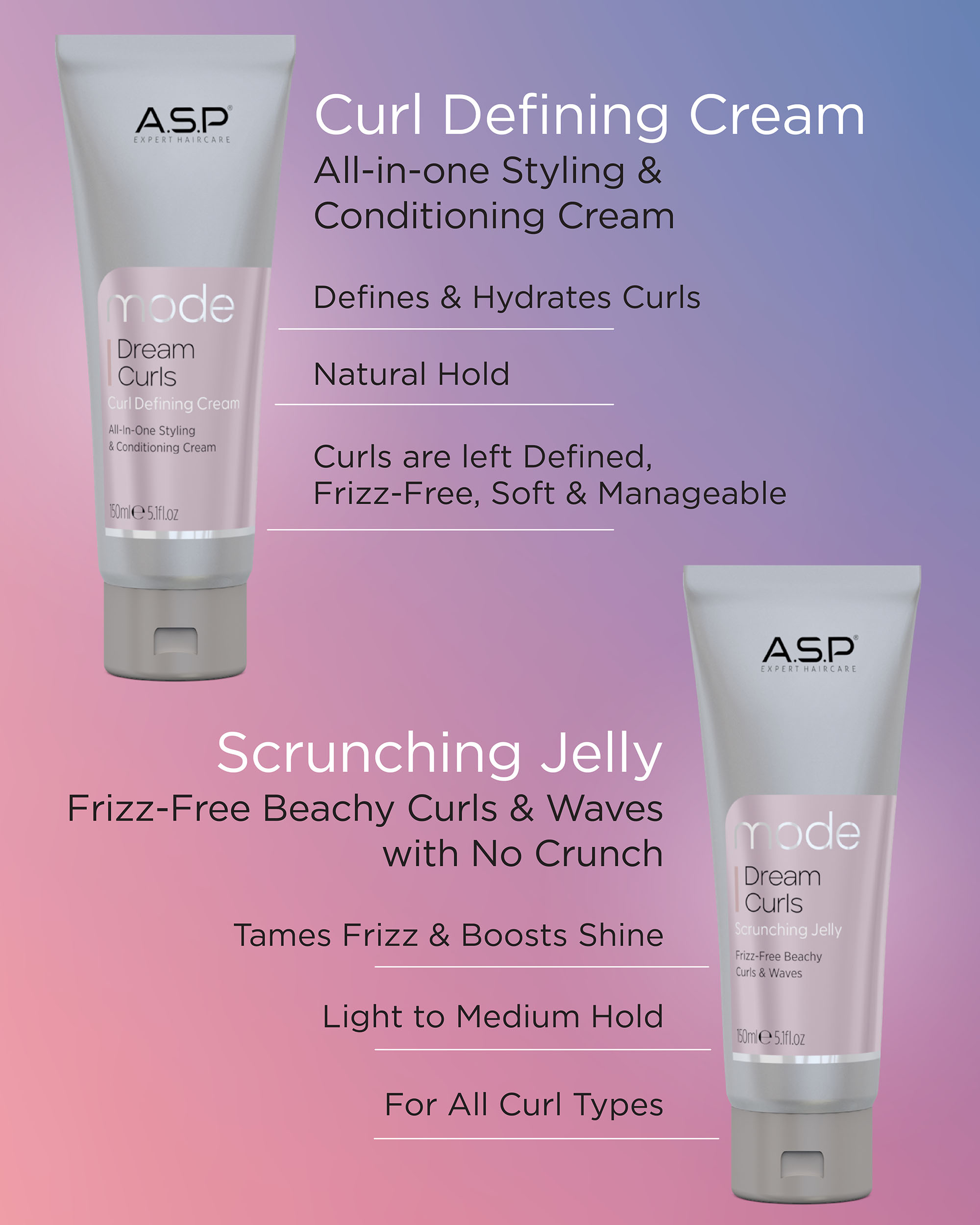 ASP MODE Dream Curls Scrunching Jelly 150ml (wirkt gegen Frizz)