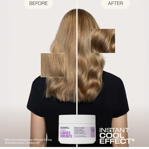 goldwell-dualsenses-blondes-highlights-60-sekunden-kur-vorher-nachher-blondes-haar-mit-mehr-glanz-und-gepflegter-haarstruktur