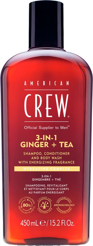 American Crew 3-in-1 Ginger + Tea Shampoo (Feuchtigkeit fürs Haar)