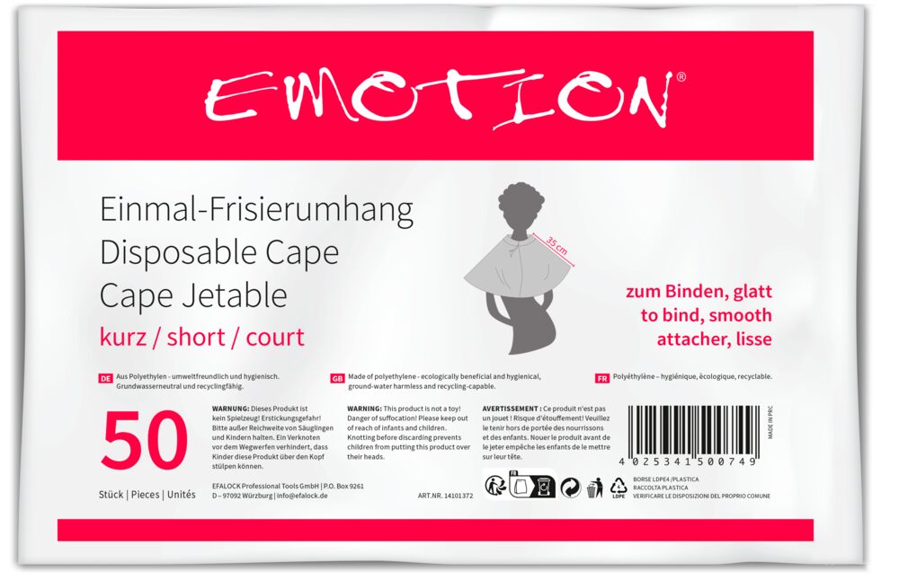 Einmal-Frisierumhänge kurz