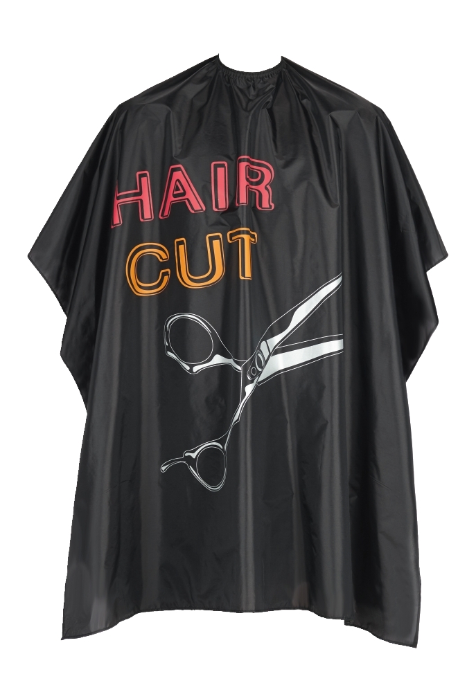 Efa Umhang schwarz Aufdruck HairCut+