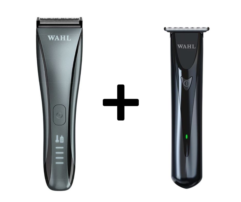 Wahl Haarschneidemaschine Set: ChromStyle Pro Haarschneidemaschine und Chromini Duo Trimmer